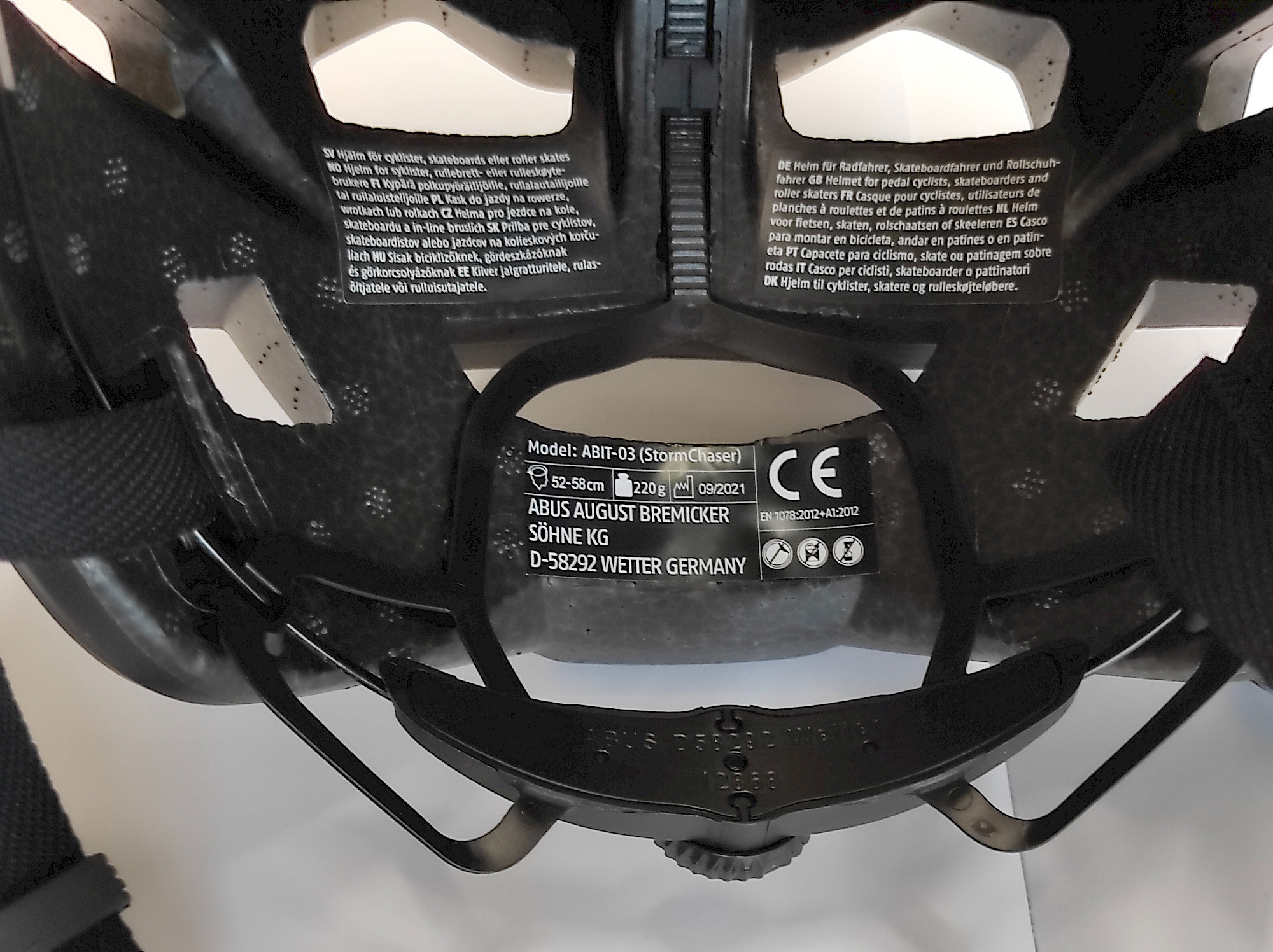 ABUS StormChaser – Innenansicht und Polsterung