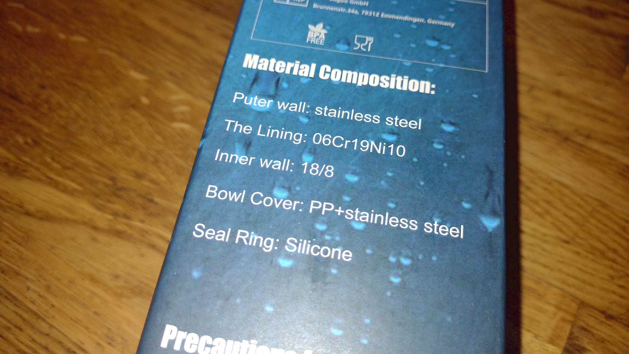 AORIN Trinkflasche mit Strohhalm-Deckel und Zubehör