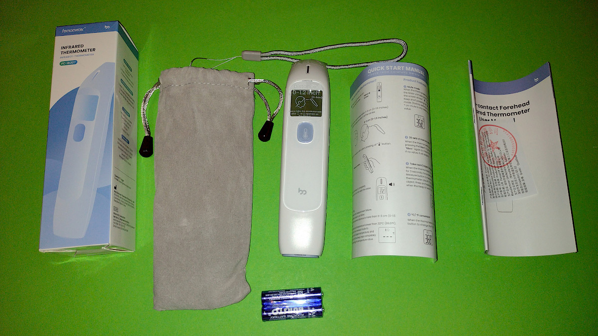 LCD-Display mit Fieberalarm-Farbcodierung