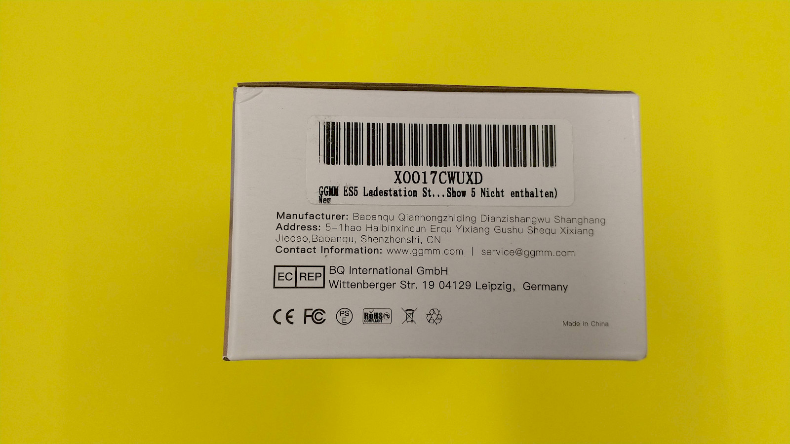 Unterseite der GGMM ES5 mit Akku-Fach