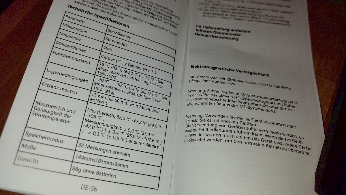 IDOIT Fieberthermometer bei der kontaktlosen Stirnmessung