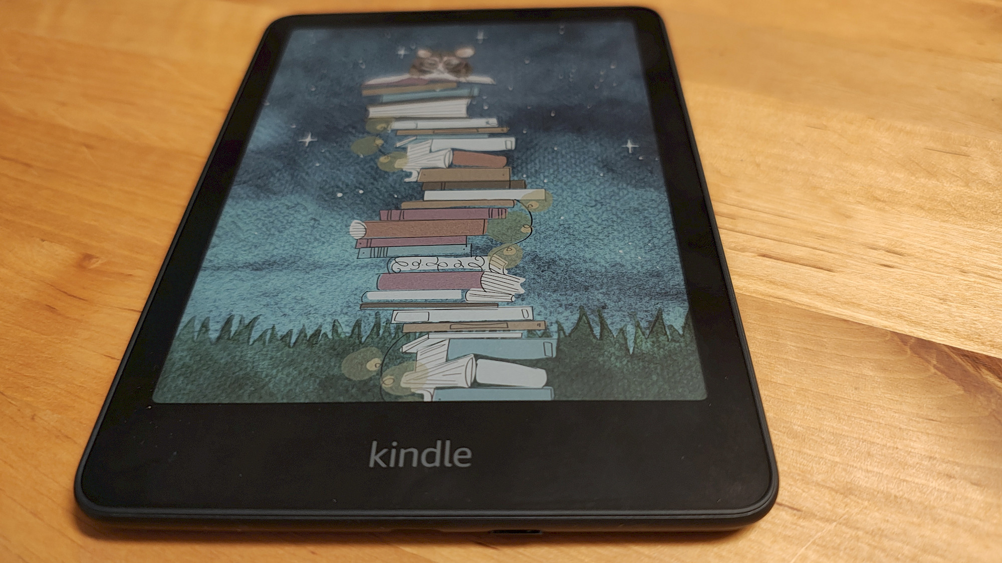 Kindle Colorsoft Farbdisplay zeigt Buchcover in Farbe