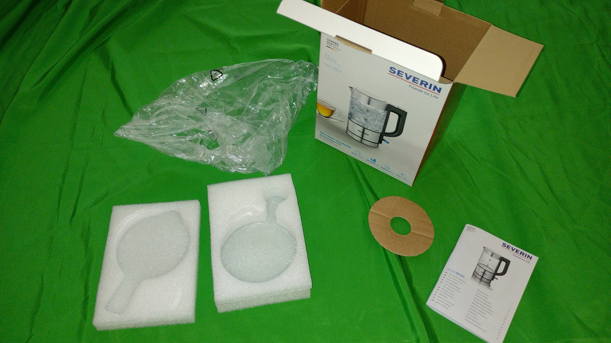 SEVERIN WK 3472 – Verpackung und Lieferumfang