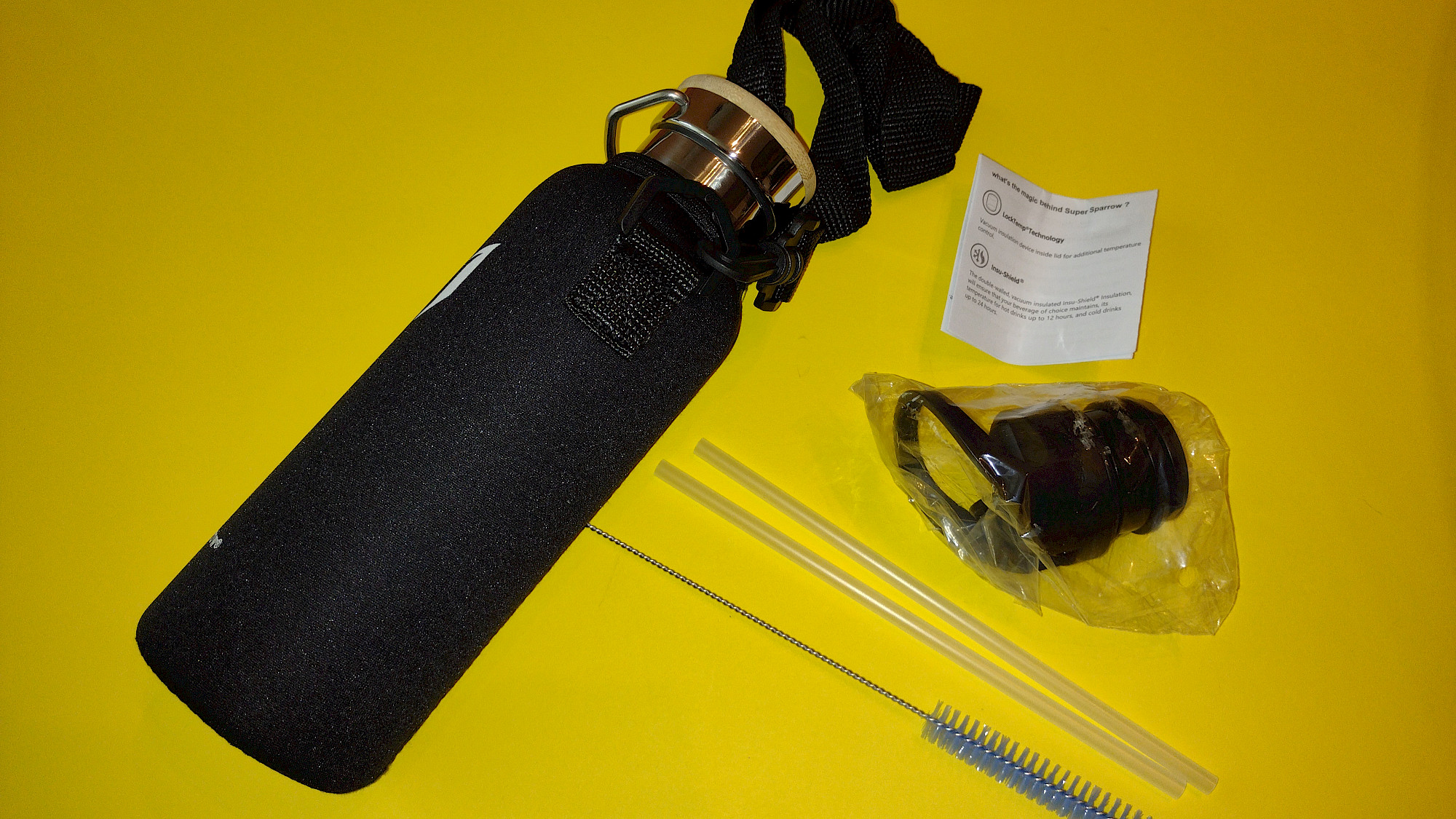 Super Sparrow Trinkflasche mit komplettem Zubehör